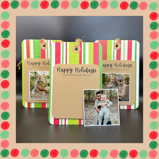 Holiday Ornament Magnet Cards - Set of 3, Choose Your Pattern