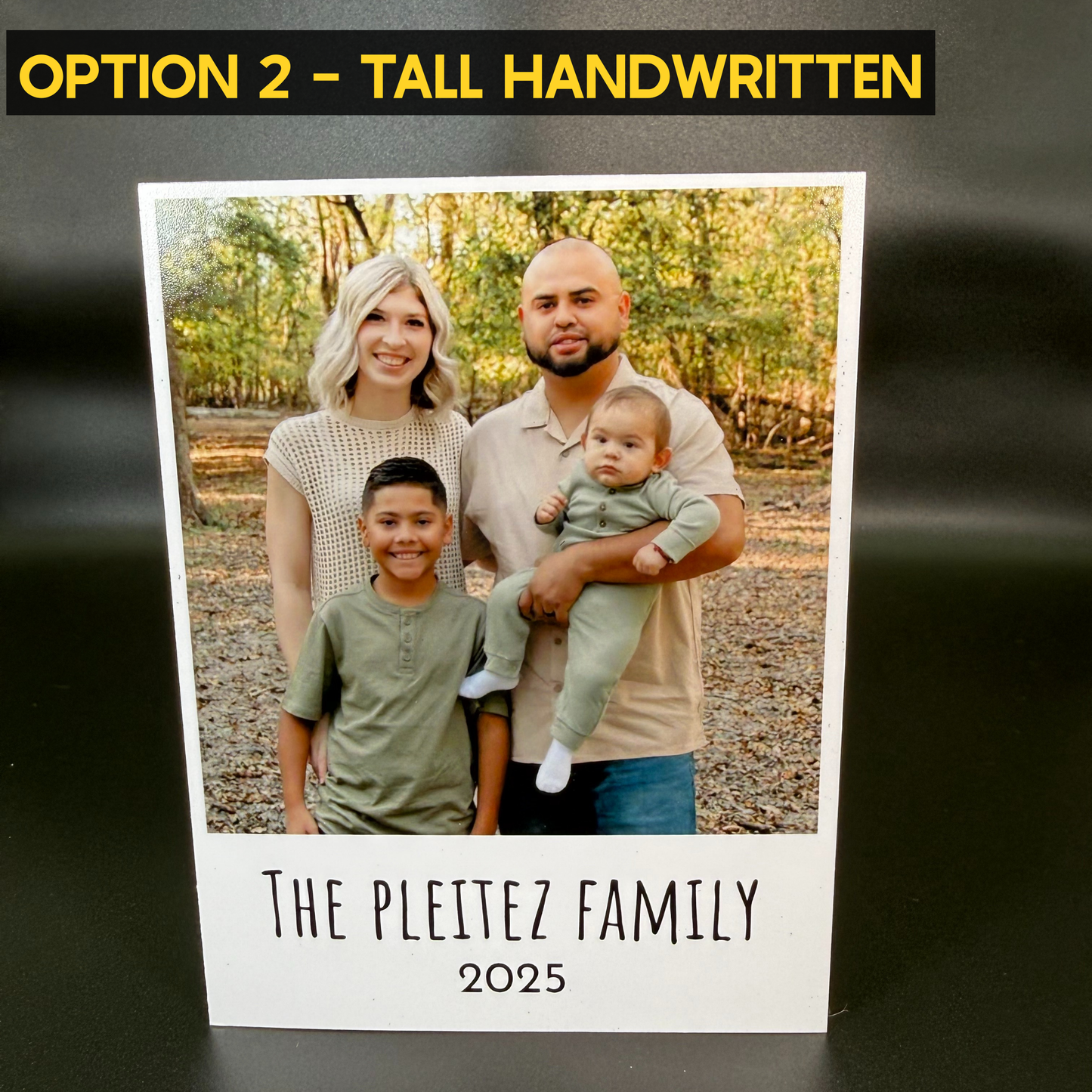 Polaroid Photo Magnets | Custom Text, Font Options, Set of 4