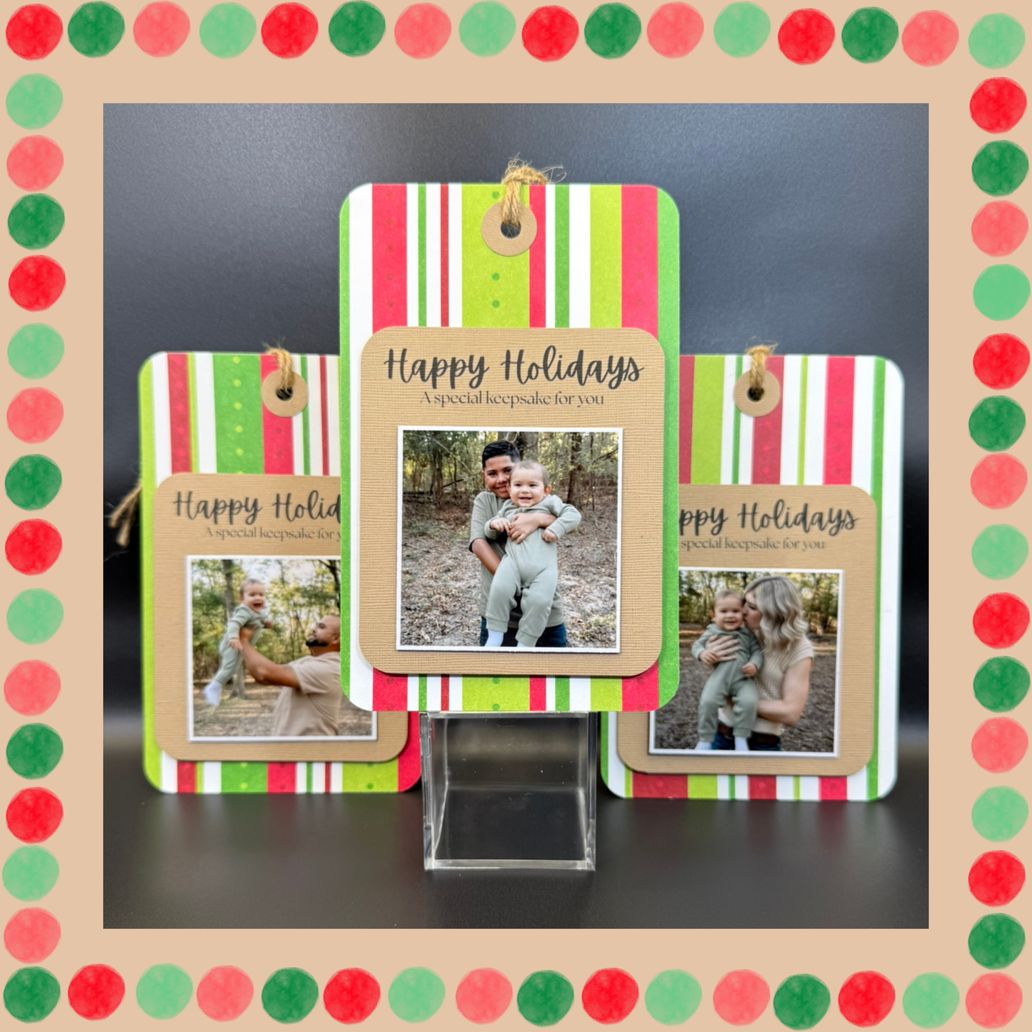 Holiday Ornament Magnet Cards - Set of 3, Choose Your Pattern
