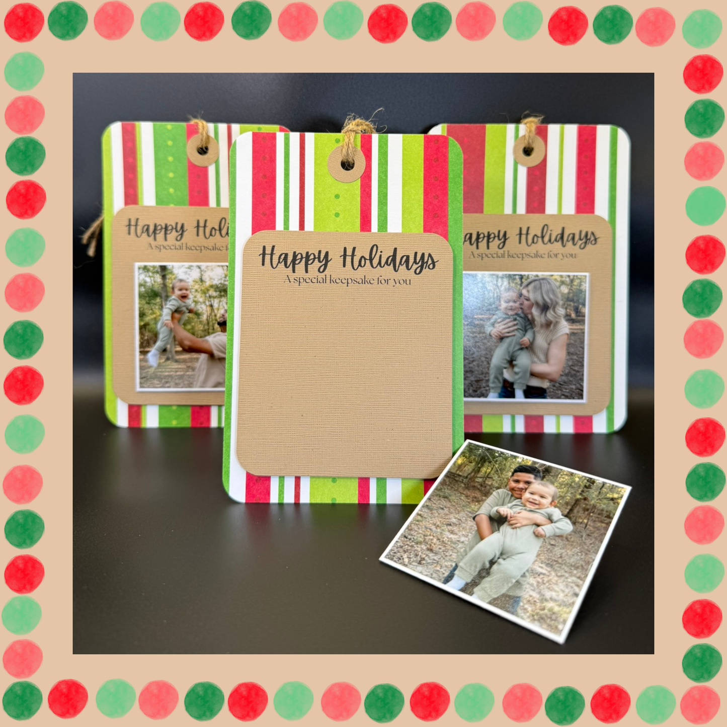 Holiday Ornament Magnet Cards - Set of 3, Choose Your Pattern