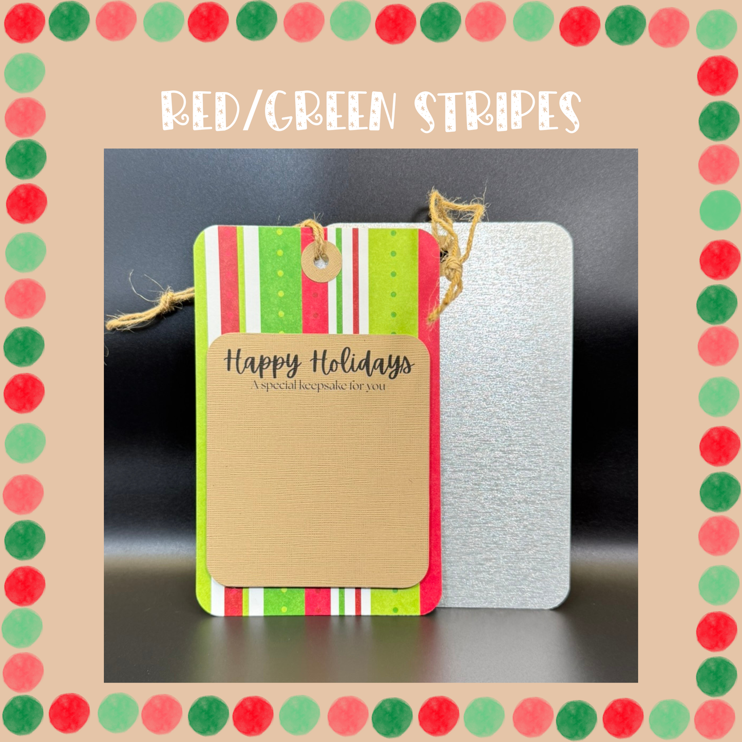 Holiday Ornament Magnet Cards - Set of 3, Choose Your Pattern