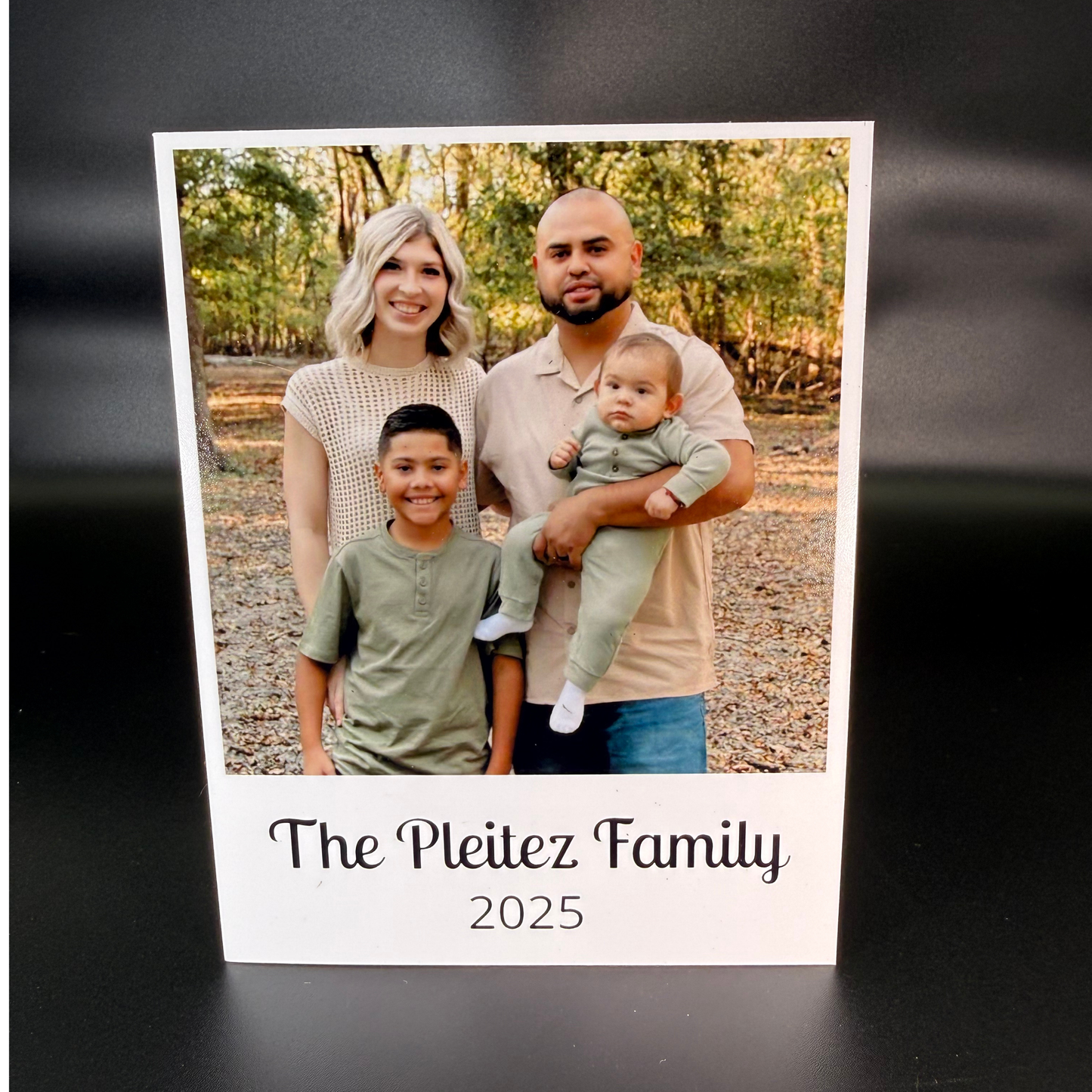 Polaroid Photo Magnets | Custom Text, Font Options, Set of 4