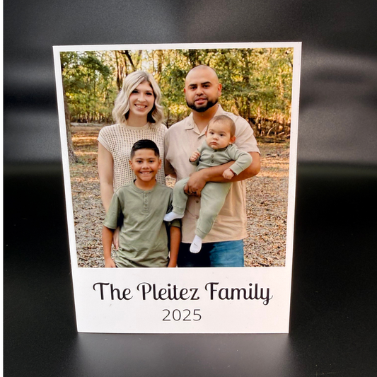 Polaroid Photo Magnets | Custom Text, Font Options, Set of 4